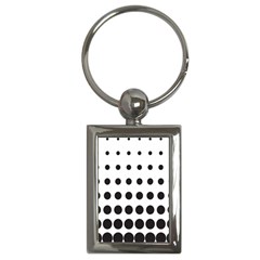 Halftone Pattern Dot Modern Retro Texture Circle Key Chain (rectangle) by artworkshop