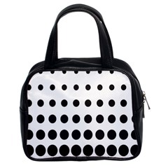 Halftone Pattern Dot Modern Retro Texture Circle Classic Handbag (two Sides) by artworkshop