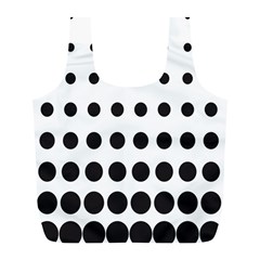 Halftone Pattern Dot Modern Retro Texture Circle Full Print Recycle Bag (l) by artworkshop