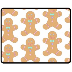 Happy Birthday Pattern Christmas Biscuits Pastries Fleece Blanket (medium)  by artworkshop