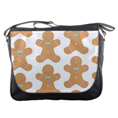 Happy Birthday Pattern Christmas Biscuits Pastries Messenger Bag by artworkshop