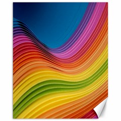  Rainbow Pattern Lines Canvas 16  X 20 