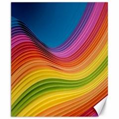  Rainbow Pattern Lines Canvas 20  X 24  by artworkshop