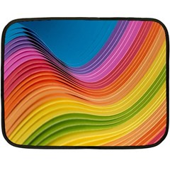  Rainbow Pattern Lines Fleece Blanket (mini) by artworkshop