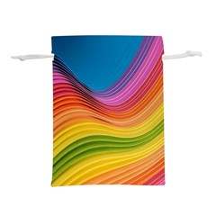  Rainbow Pattern Lines Lightweight Drawstring Pouch (l) by artworkshop