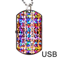 Abstract Background Blur Dog Tag Usb Flash (one Side) by artworkshop