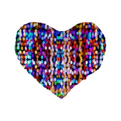 Abstract Background Blur Standard 16  Premium Flano Heart Shape Cushions by artworkshop