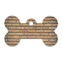 Bricks Wall Red  Dog Tag Bone (one Side) by artworkshop