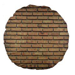 Bricks Wall Red  Large 18  Premium Round Cushions by artworkshop