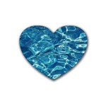 Surface Abstract Background Rubber Coaster (Heart) Front