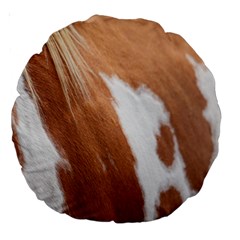 Horse Coat Animal Equine Large 18  Premium Round Cushions by artworkshop