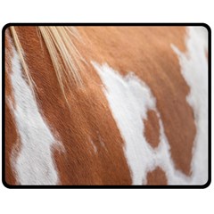 Horse Coat Animal Equine Double Sided Fleece Blanket (medium)  by artworkshop