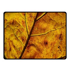 Leaf Leaf Veins Fall Double Sided Fleece Blanket (small)  by artworkshop