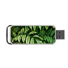 Leaves Foliage Twig Bush Plant Portable Usb Flash (one Side) by artworkshop