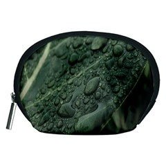 Leaves Water Drops Green  Accessory Pouch (medium)