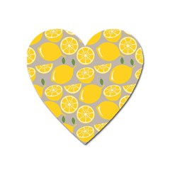 Lemon Wallpaper Heart Magnet by artworkshop