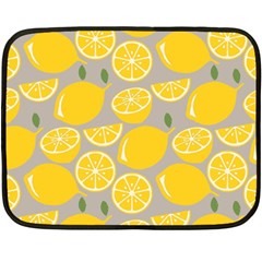 Lemon Wallpaper Fleece Blanket (mini) by artworkshop
