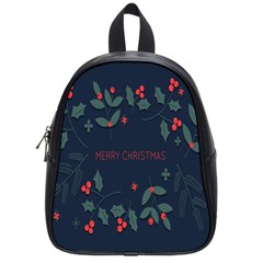 Merry Christmas Holiday Pattern  School Bag (small) by artworkshop