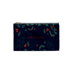 Merry Christmas Holiday Pattern  Cosmetic Bag (small) by artworkshop