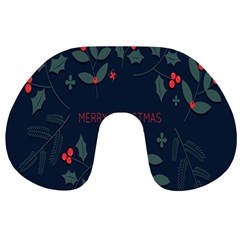 Merry Christmas Holiday Pattern  Travel Neck Pillow