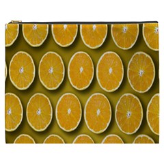 Orange Slices Cross Sections Pattern Cosmetic Bag (xxxl) by artworkshop