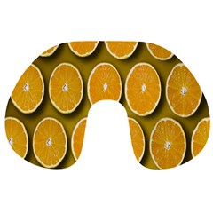 Orange Slices Cross Sections Pattern Travel Neck Pillow