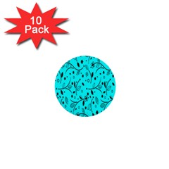 Flower Texture Textile 1  Mini Buttons (10 Pack)  by artworkshop