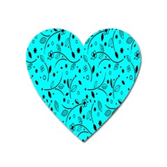 Flower Texture Textile Heart Magnet by artworkshop