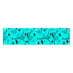 Flower Texture Textile Banner And Sign 4  X 1  by artworkshop