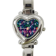 Pattern Nature Design  Heart Italian Charm Watch by artworkshop