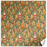 Pattern Seamless Gingerbread Christmas Decorative Canvas 16  x 16  15.2 x15.41  Canvas - 1