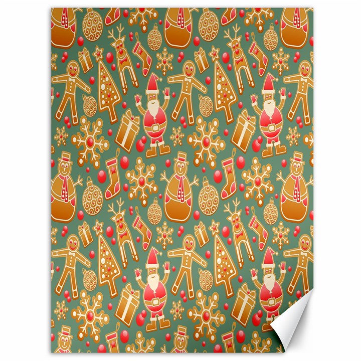 Pattern Seamless Gingerbread Christmas Decorative Canvas 36  x 48 