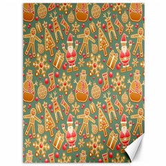 Pattern Seamless Gingerbread Christmas Decorative Canvas 36  X 48  by artworkshop