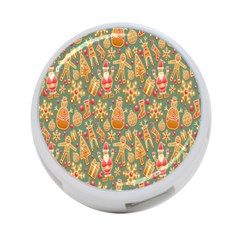 Pattern Seamless Gingerbread Christmas Decorative 4-port Usb Hub (one Side) by artworkshop