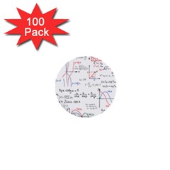 Math Formula Pattern 1  Mini Buttons (100 Pack)  by Wegoenart