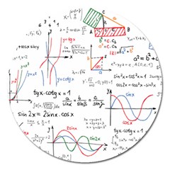 Math Formula Pattern Magnet 5  (round) by Wegoenart