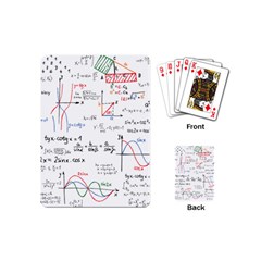 Math Formula Pattern Playing Cards Single Design (mini) by Wegoenart