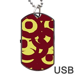 Illustration Art Pattern Design Painting- Dog Tag Usb Flash (one Side)