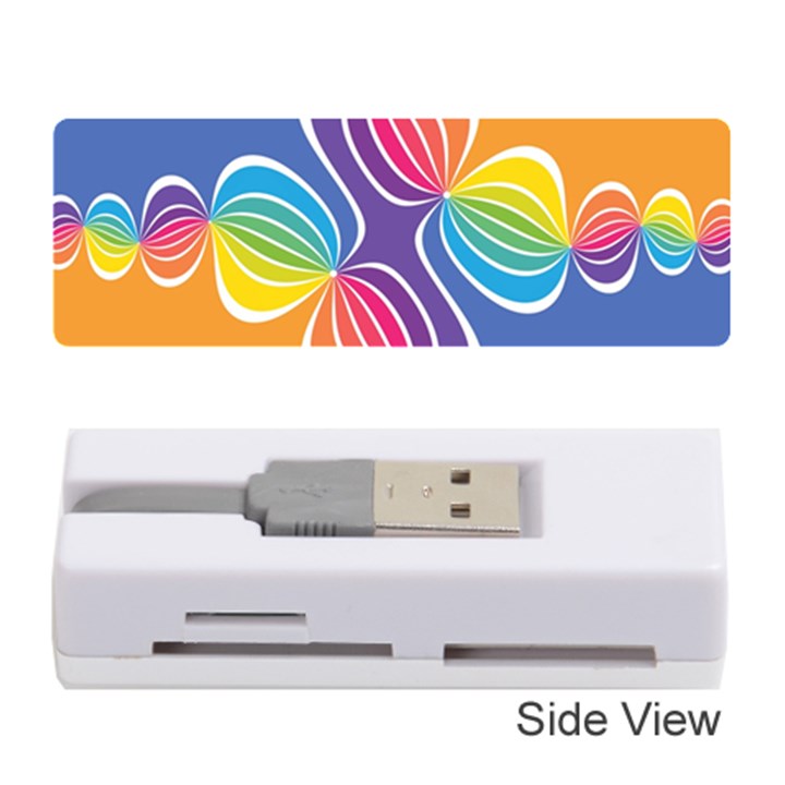 Illustration Abstract Background Pattern Rainbow Color Memory Card Reader (Stick)