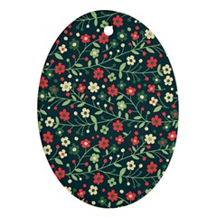 Flowering-branches-seamless-pattern Ornament (oval)