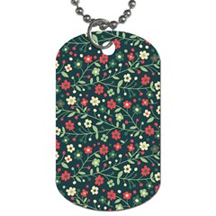 Flowering-branches-seamless-pattern Dog Tag (one Side)