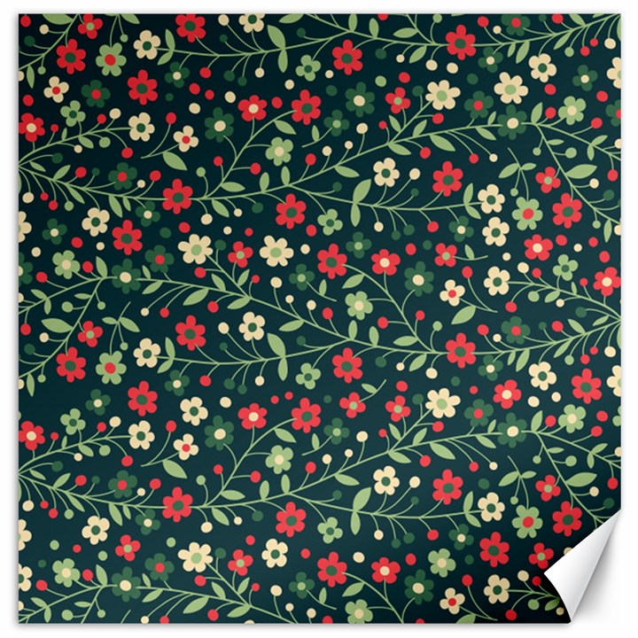 Flowering-branches-seamless-pattern Canvas 16  x 16 