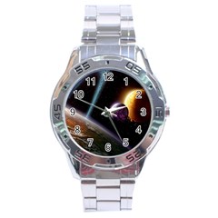 Planets In Space Stainless Steel Analogue Watch