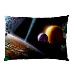 Planets In Space Pillow Case (two Sides)