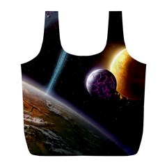 Planets In Space Full Print Recycle Bag (l)