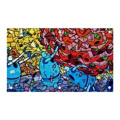 Graffiti-wall-mural-painting-arts Banner And Sign 5  X 3  by Simbadda