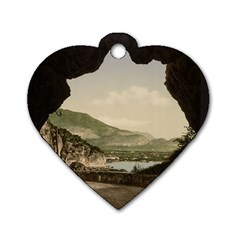 Ponale Road, Garda, Italy  Dog Tag Heart (one Side) by ConteMonfrey