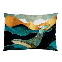 Ocean Whale Painting Sea Undersea Pillow Case (two Sides) by Wegoenart
