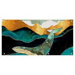 Ocean Whale Painting Sea Undersea Banner And Sign 8  X 4 