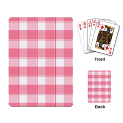 Pink And White Plaids Playing Cards Single Design (rectangle) by ConteMonfrey